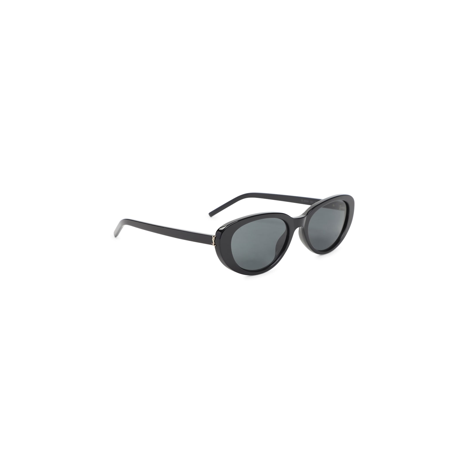 Saint Laurent Oval-shaped Frame Sunglasses In Black