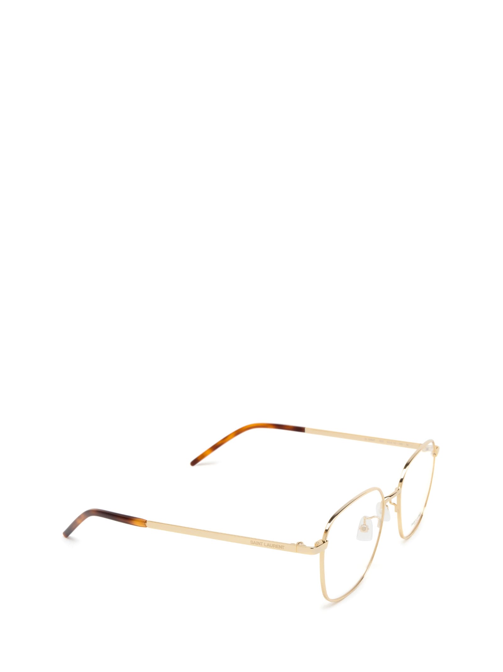 Shop Saint Laurent Sl 646/f Gold Glasses