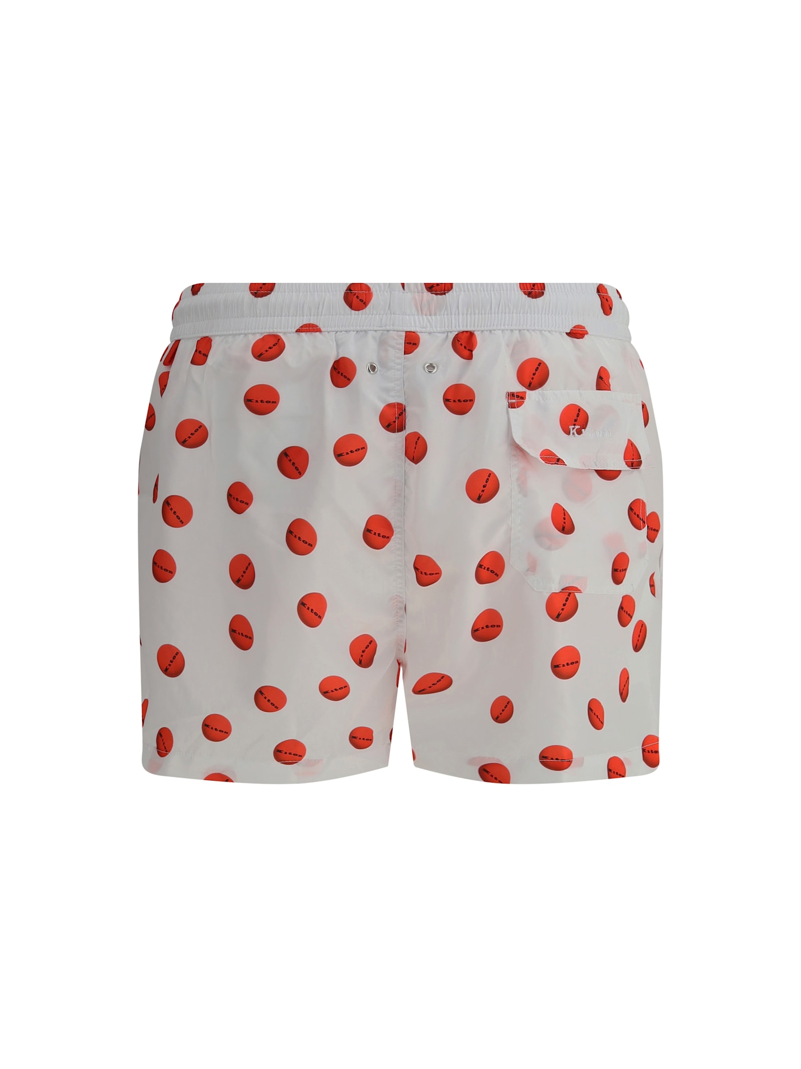 Shop Kiton Logoed Swimshorts In Mare