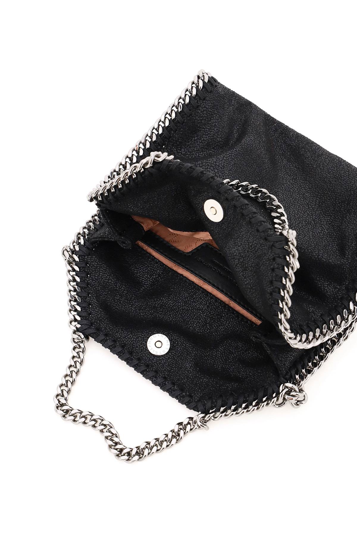 Shop Stella Mccartney Tiny Shaggy Tote Bag In Black