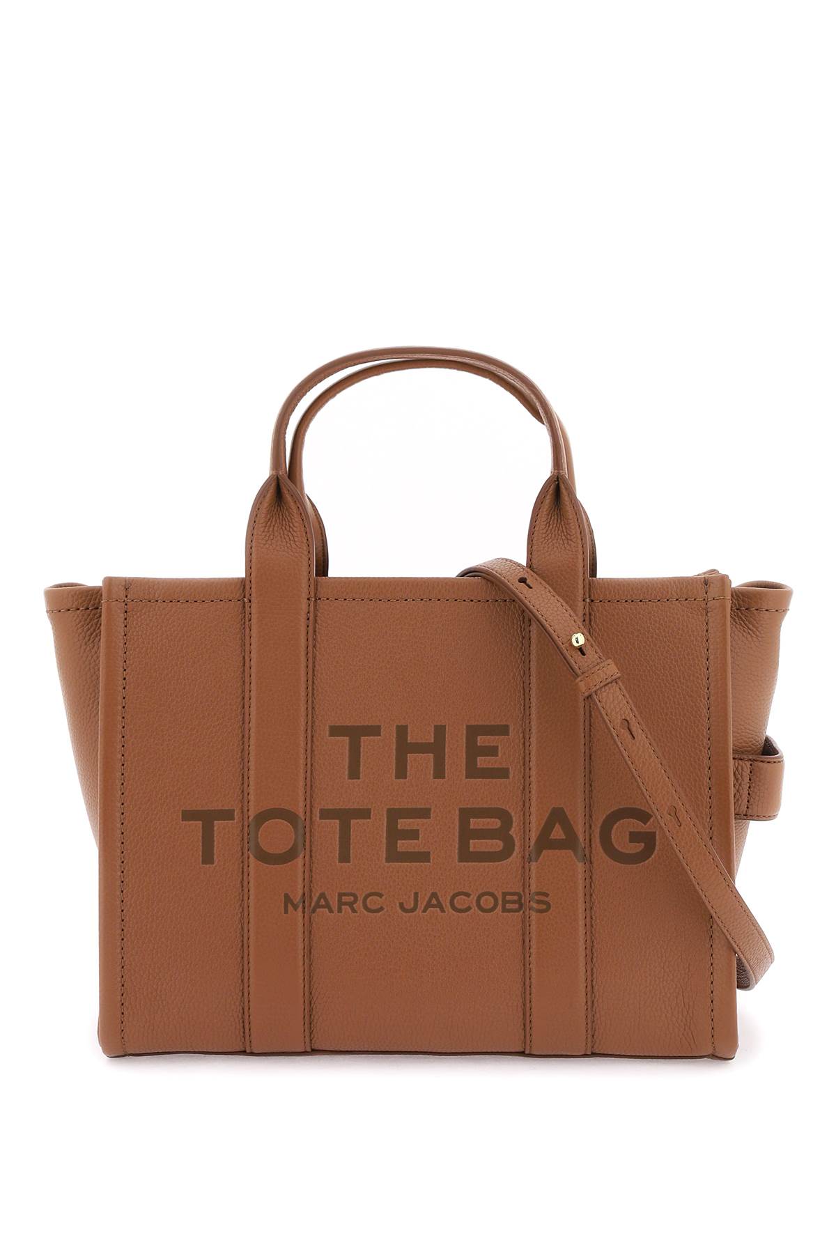 MARC JACOBS BROWN LEATHER SMALL THE TOTE BAG