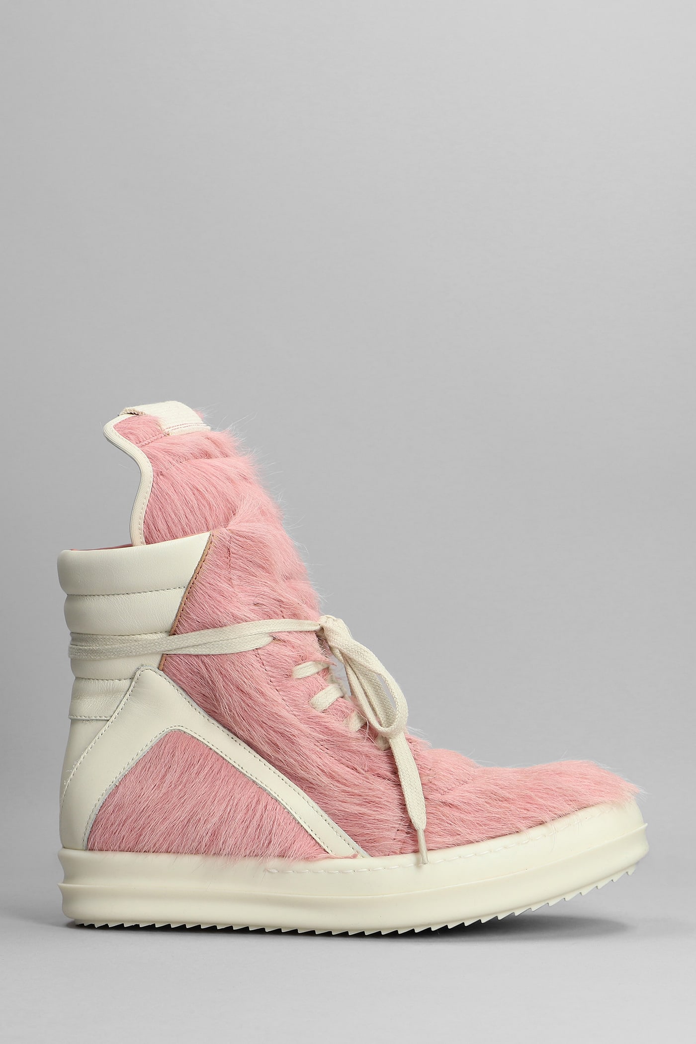Rick Owens Geobasket Sneakers In Rose-pink Leather | ModeSens