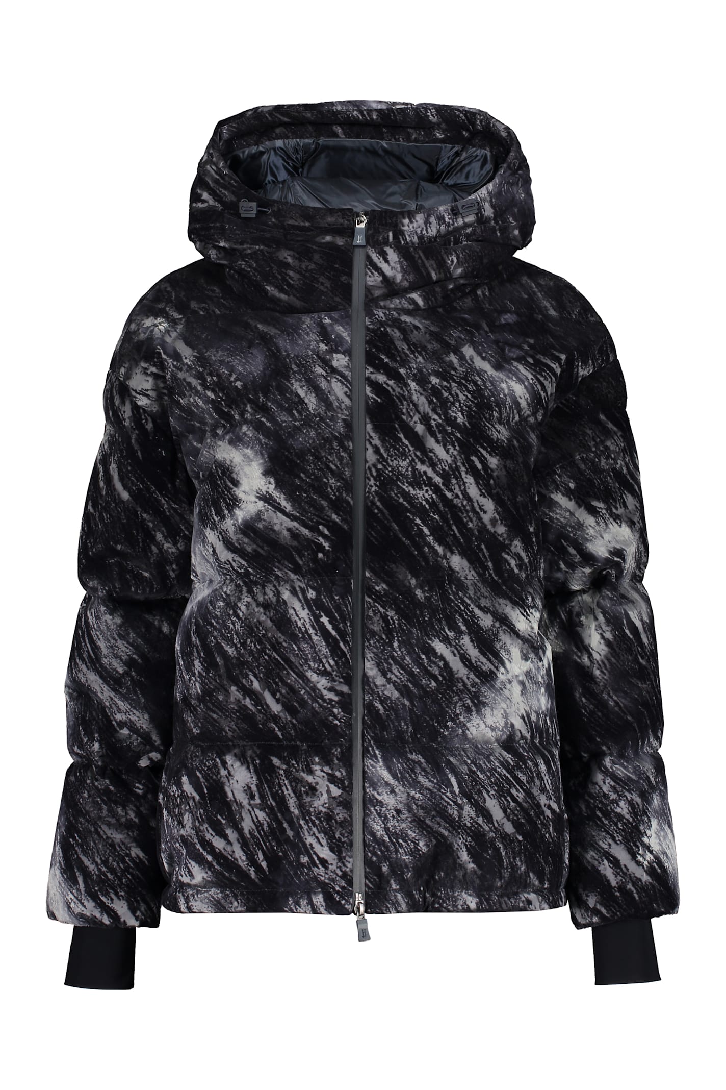 Herno Elegant Winter Down Jacket With Hood And Pockets In Black