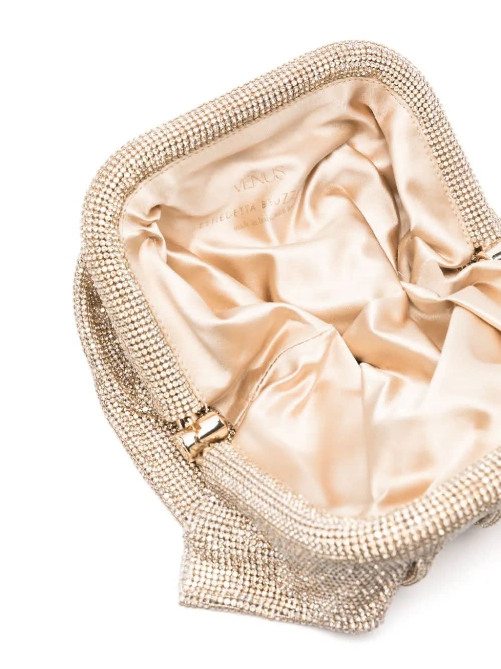 Shop Benedetta Bruzziches Shine On You Crazy Diamond - Venus La Petite Clutch In Beige