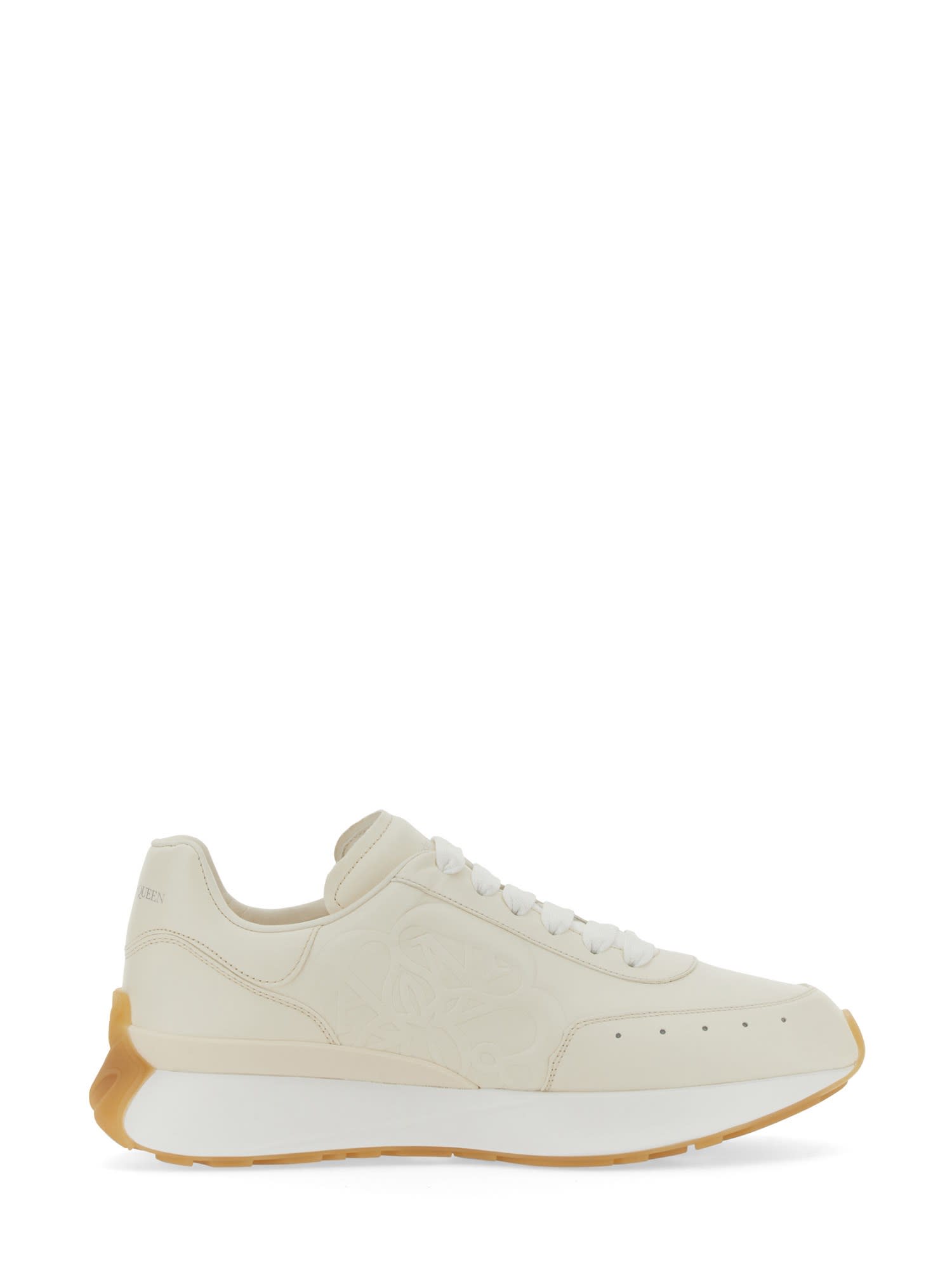 Alexander Mcqueen Sprint Runner Low-top Sneakers In Bianco