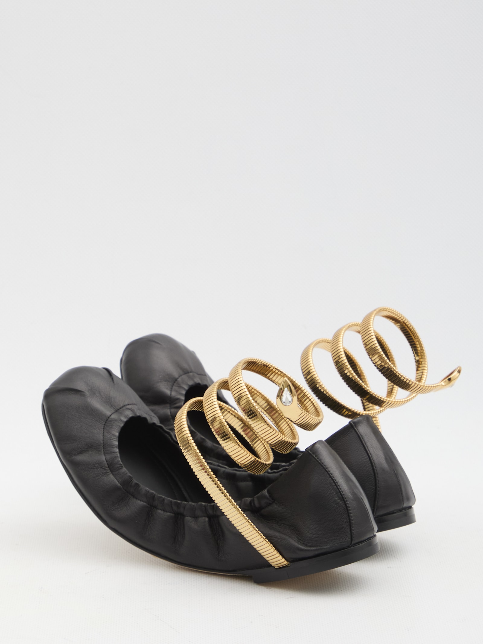 Shop René Caovilla Juniper 10 Ballerinas In Black