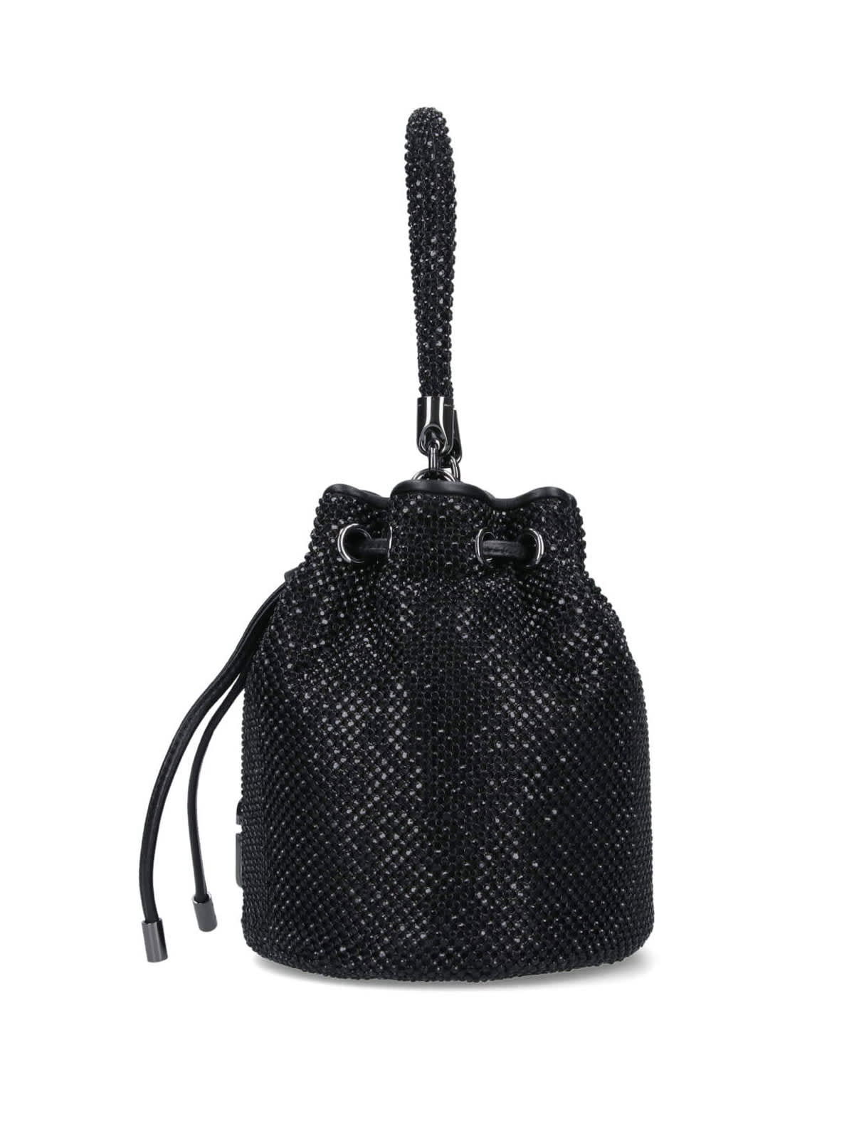 Shop Marc Jacobs Logo Mini Bucket Bag In Black