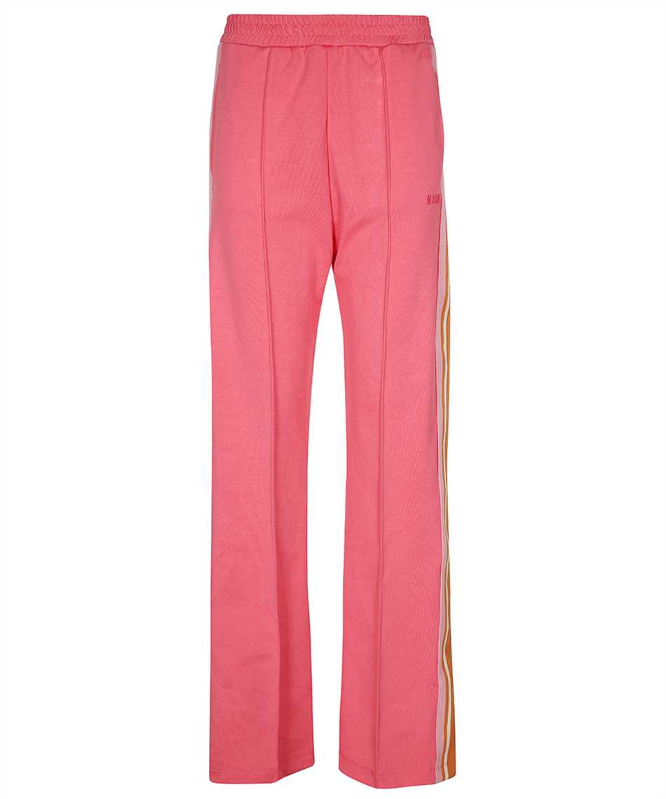 Msgm Track-pants With Decorative Stripes In Pink