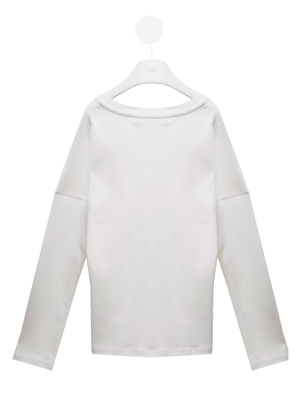 White Cotton Long-sleeved T-shirt With Logo Chloé Kids Girl