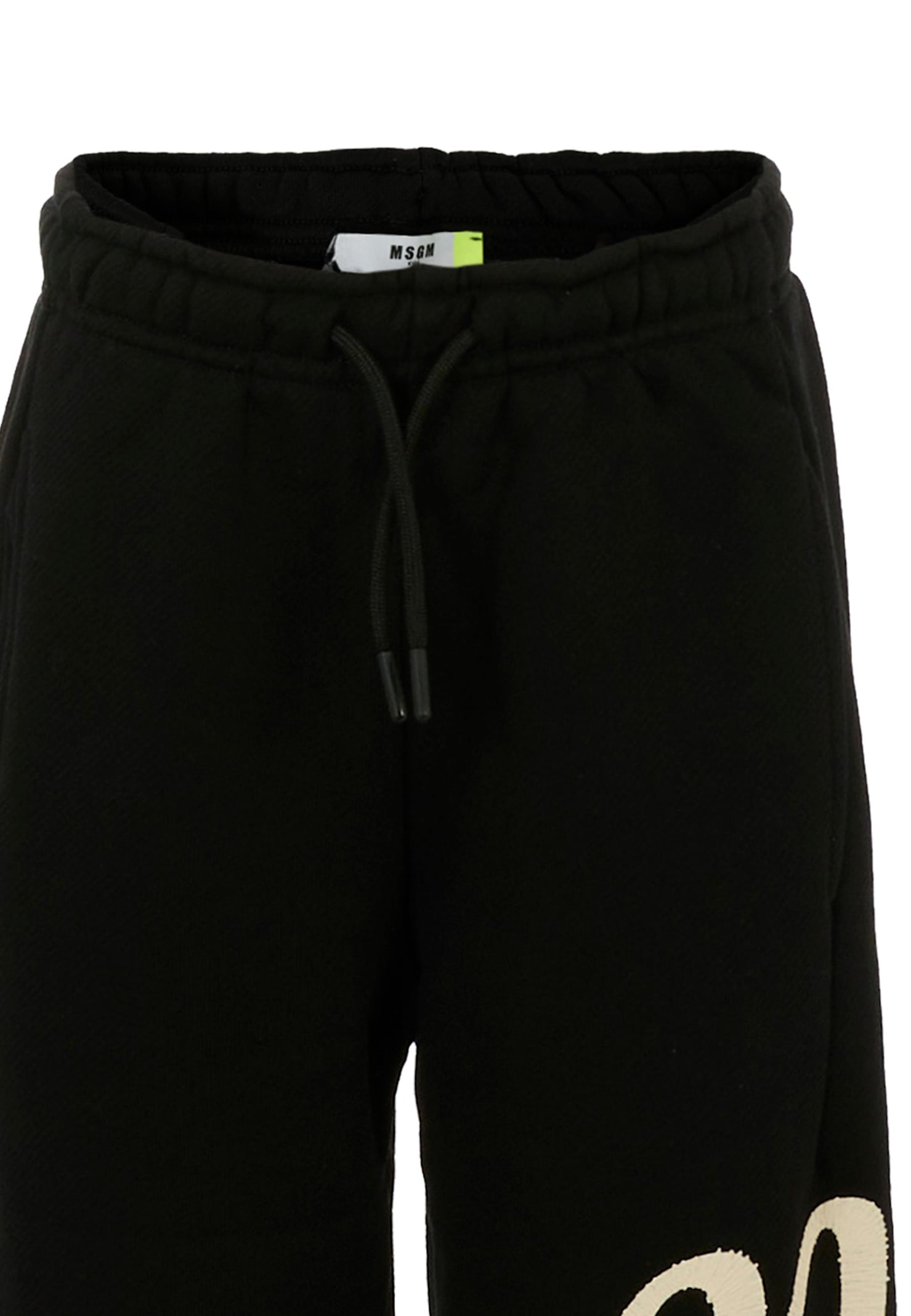 Msgm Black Trousers For Boy With Logo In Black