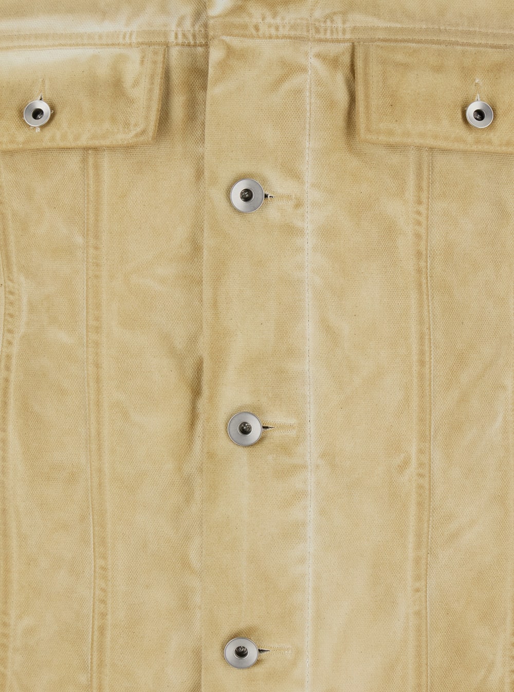 DRKSHDW TRUCKER BEIGE JACKET WITH CLASSIC COLLAR AND DRAWSTRING DETAIL ON THE WAIST IN COTTON MAN