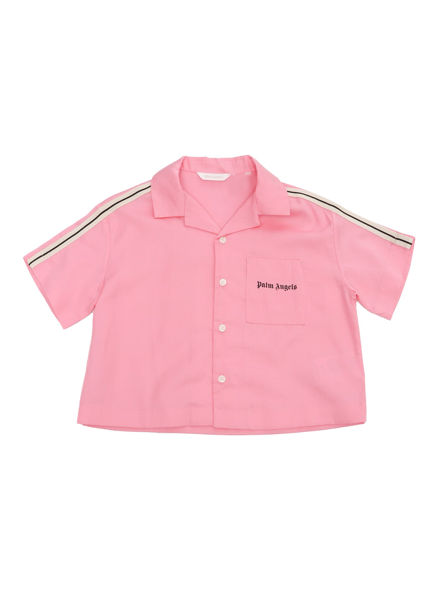 Shop Palm Angels Pink Cropped Shirt