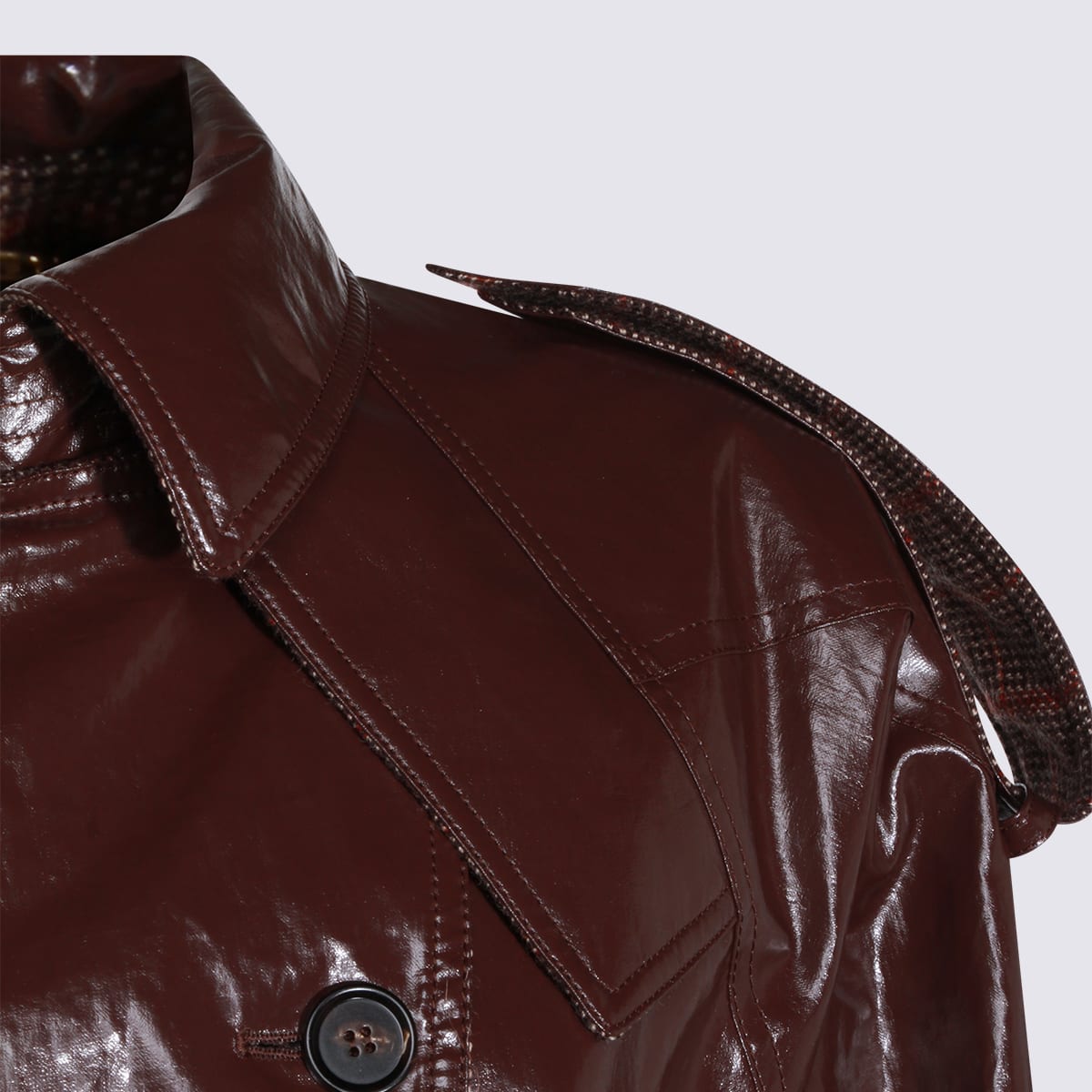 Chloé Stylish Lightweight Outerwear Belted In Burgundy