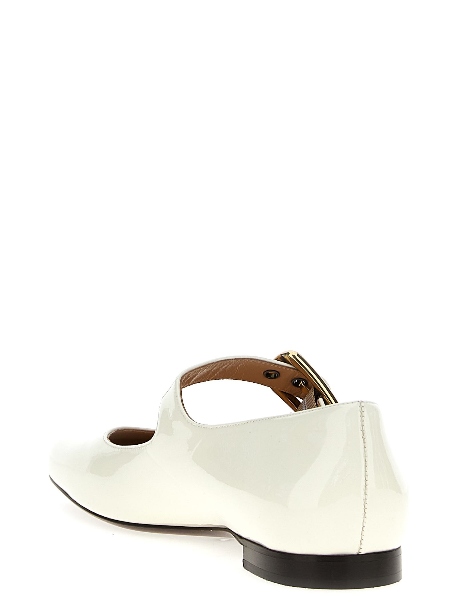 Shop Chloé Polly Ballet Flats In White