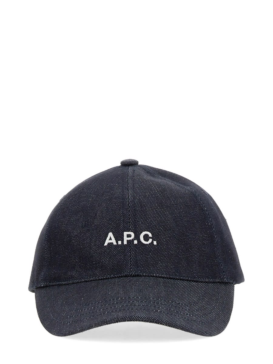 Shop Apc Charlie Baseball Hat In Blue