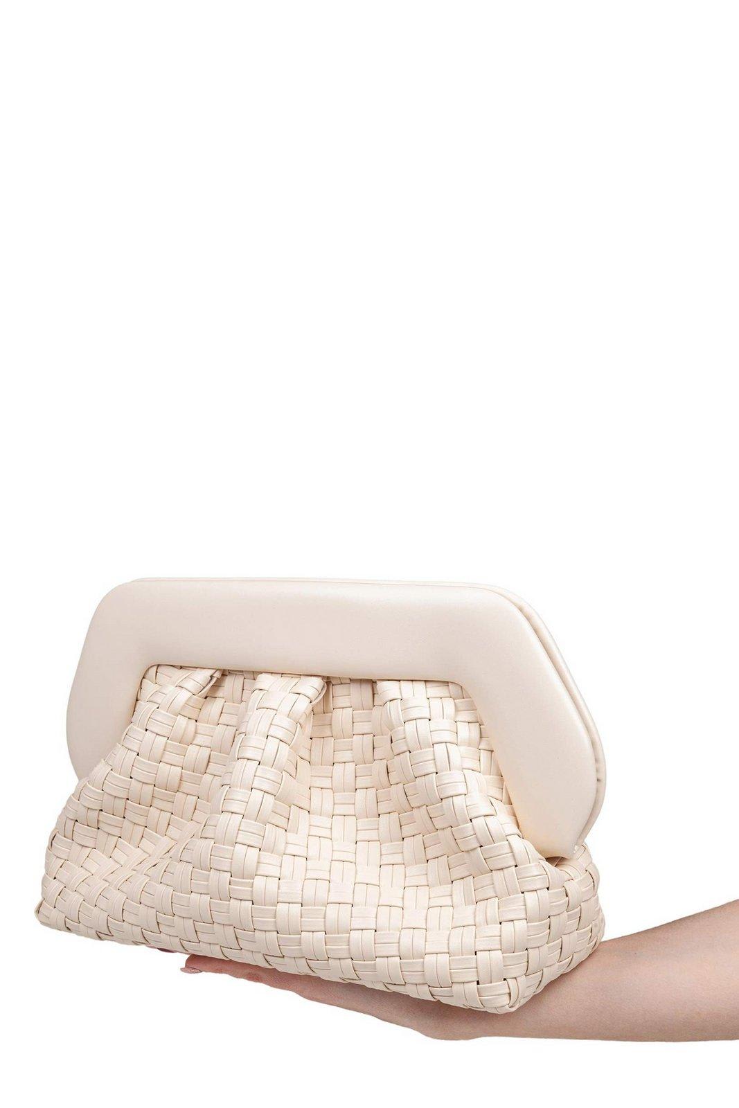 Themoirè Bios Clutch In Ivory