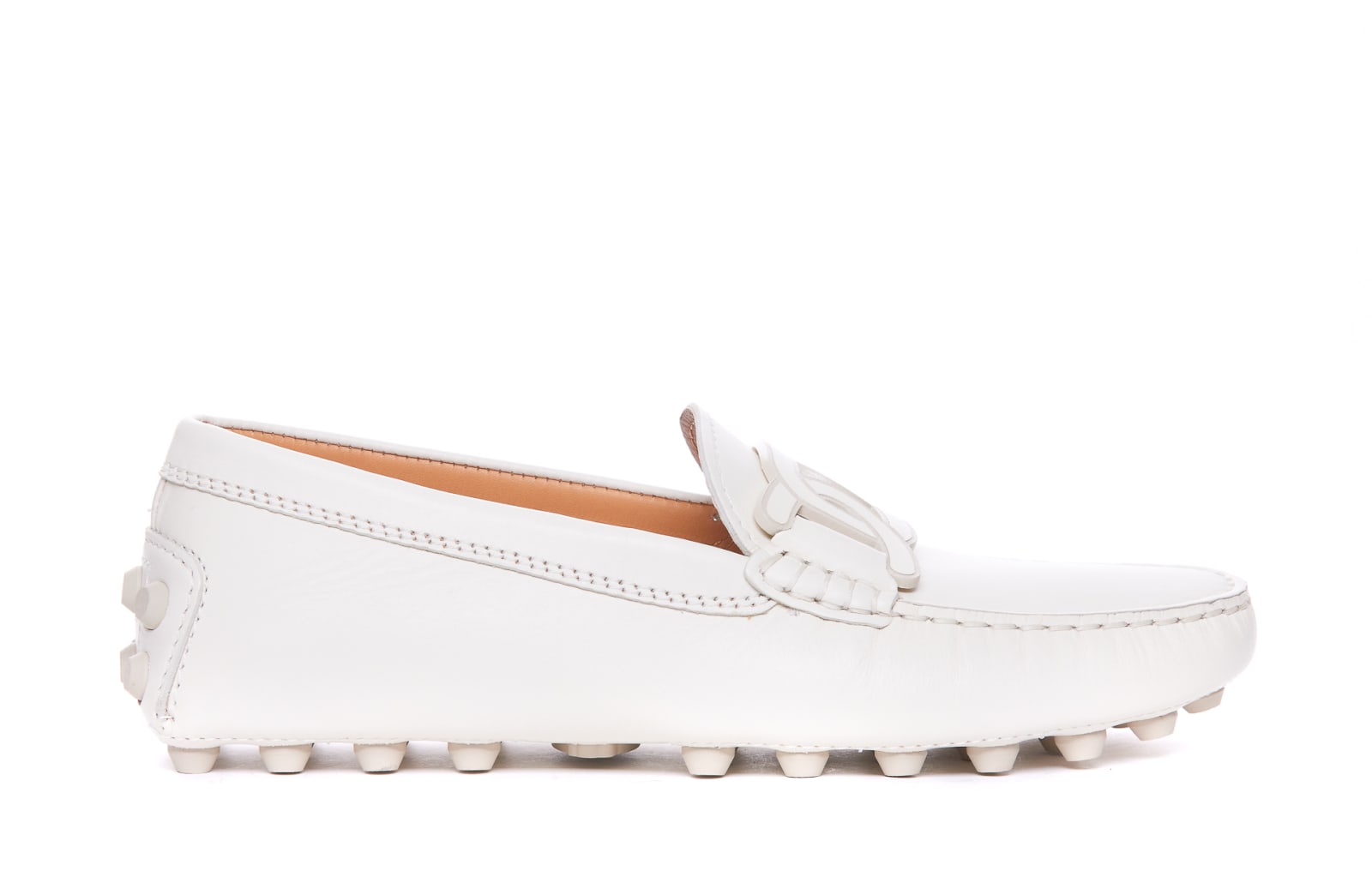 Shop Tod's Gommino Bubble Kate Loafers In White