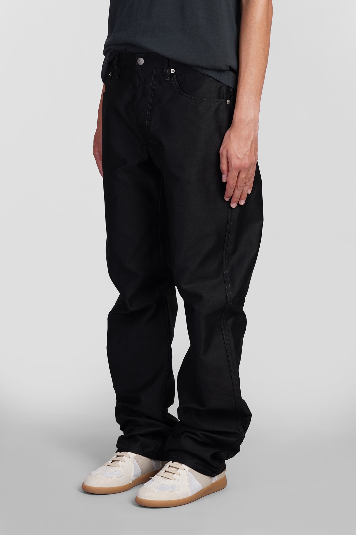 Shop Maison Margiela Pants In Black Cotton