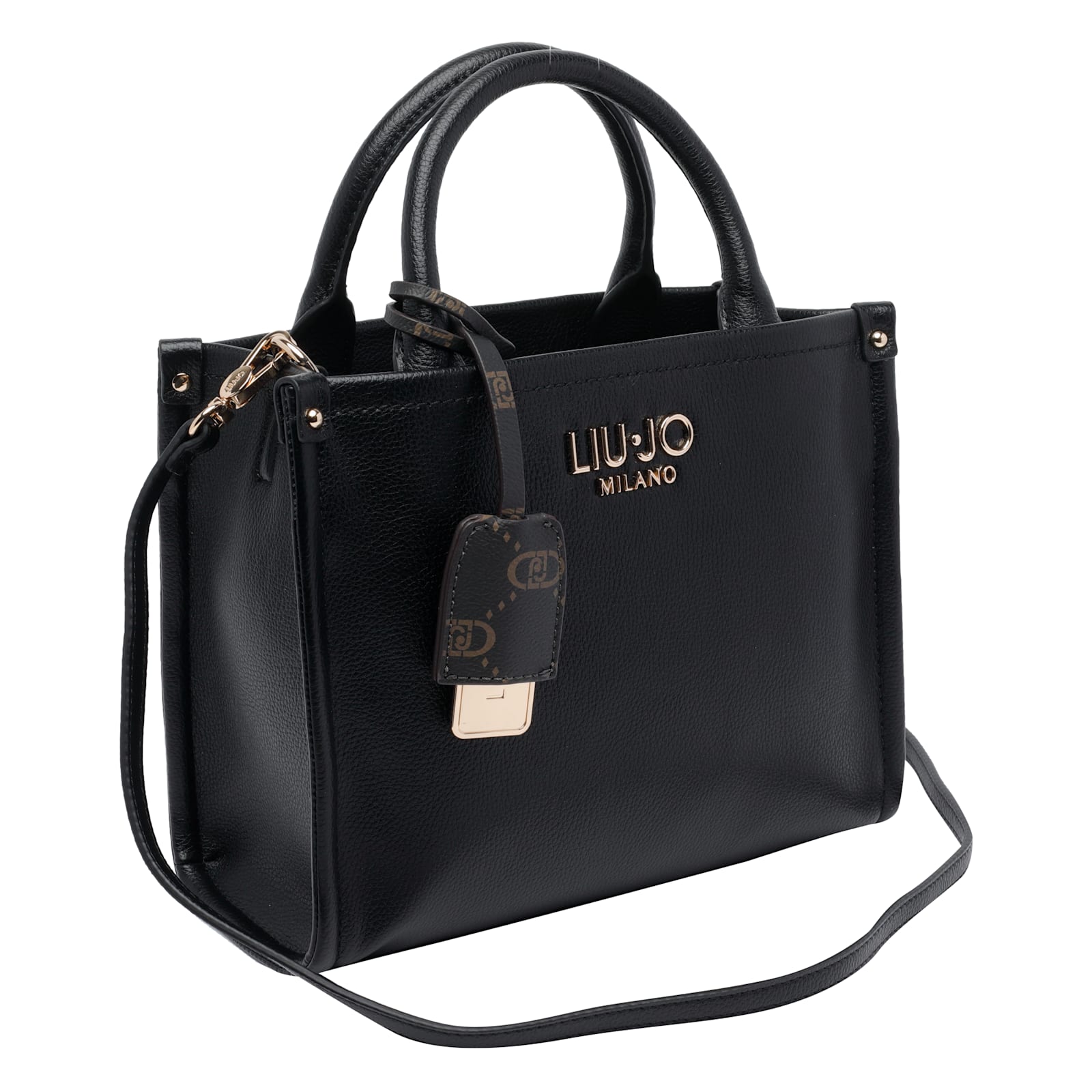 Liu •jo Logo Handbag In Black