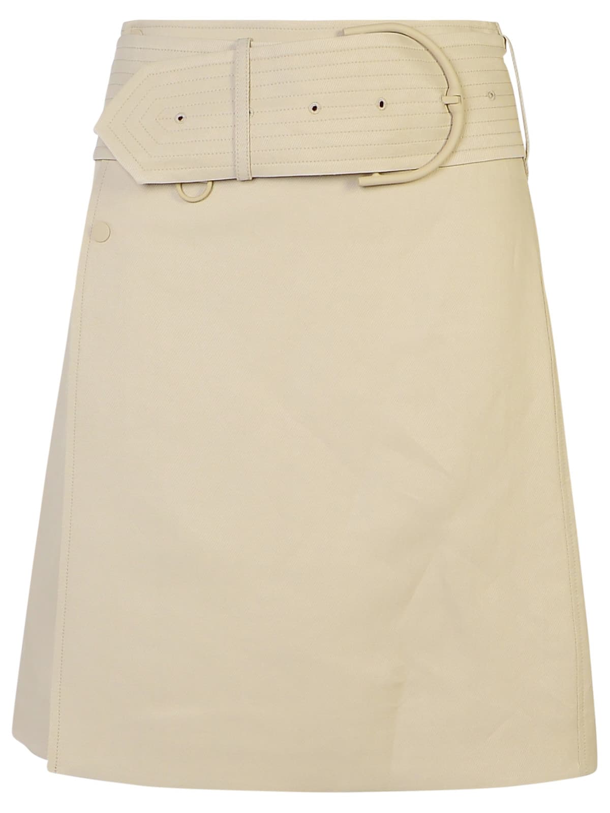 midi Beige Miniskirt