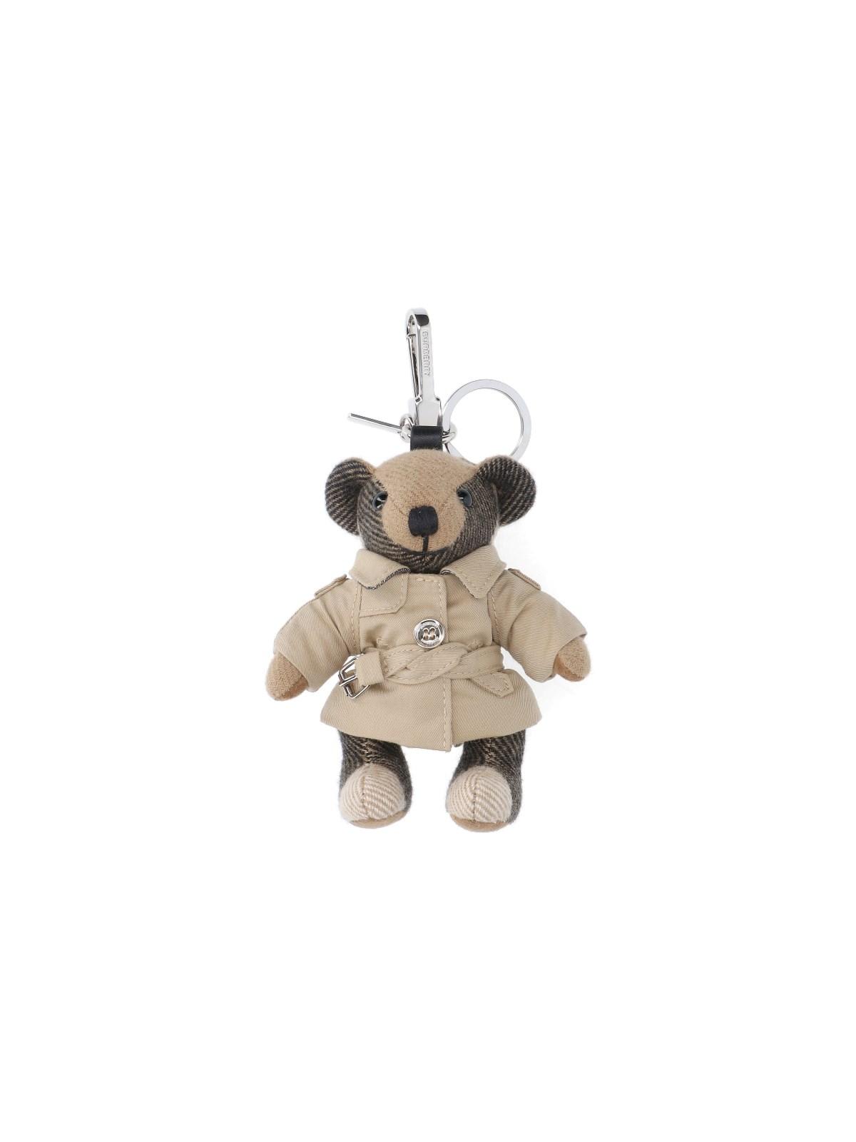 Shop Burberry Thomas Trench Keyring In Marrone