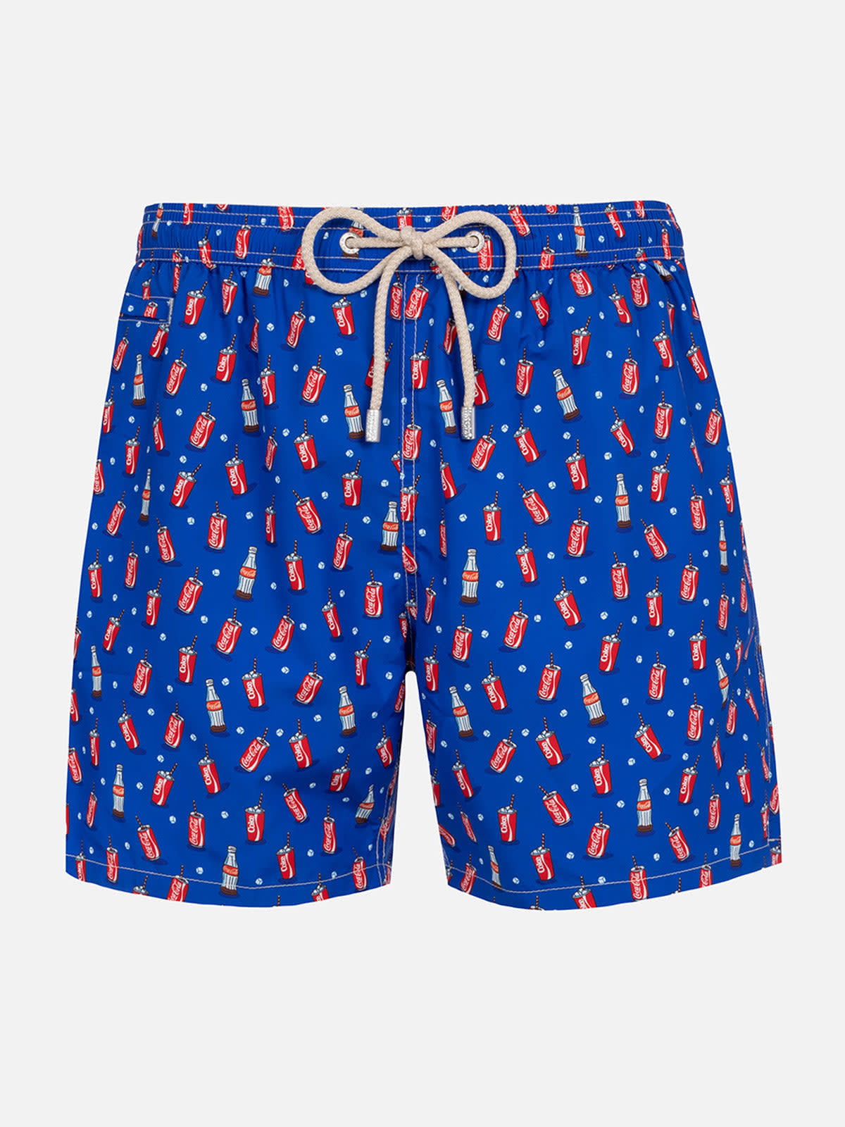 MC2 SAINT BARTH MAN LIGHTWEIGHT FABRIC SWIM-SHORTS LIGHTING MICRO FANTASY WITH COCA COLA PRINT THE COCA COLA COMPANY