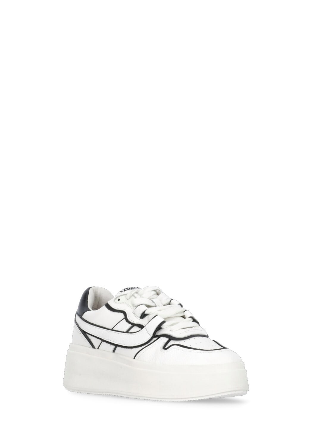 Ash Low Top Leather Platform Sneakers In White