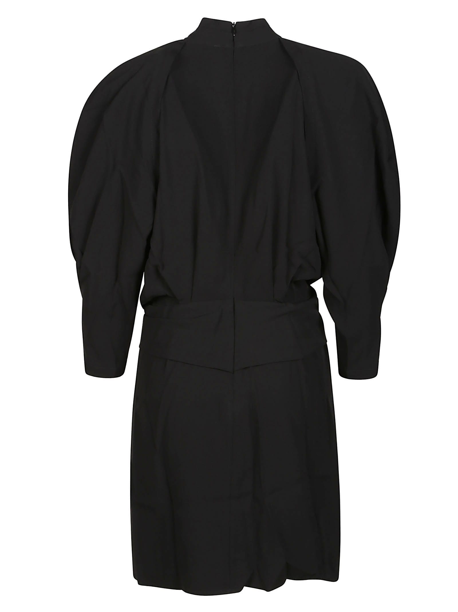 Shop Iro Katie V-neck Cut-out Mini Dress In Black