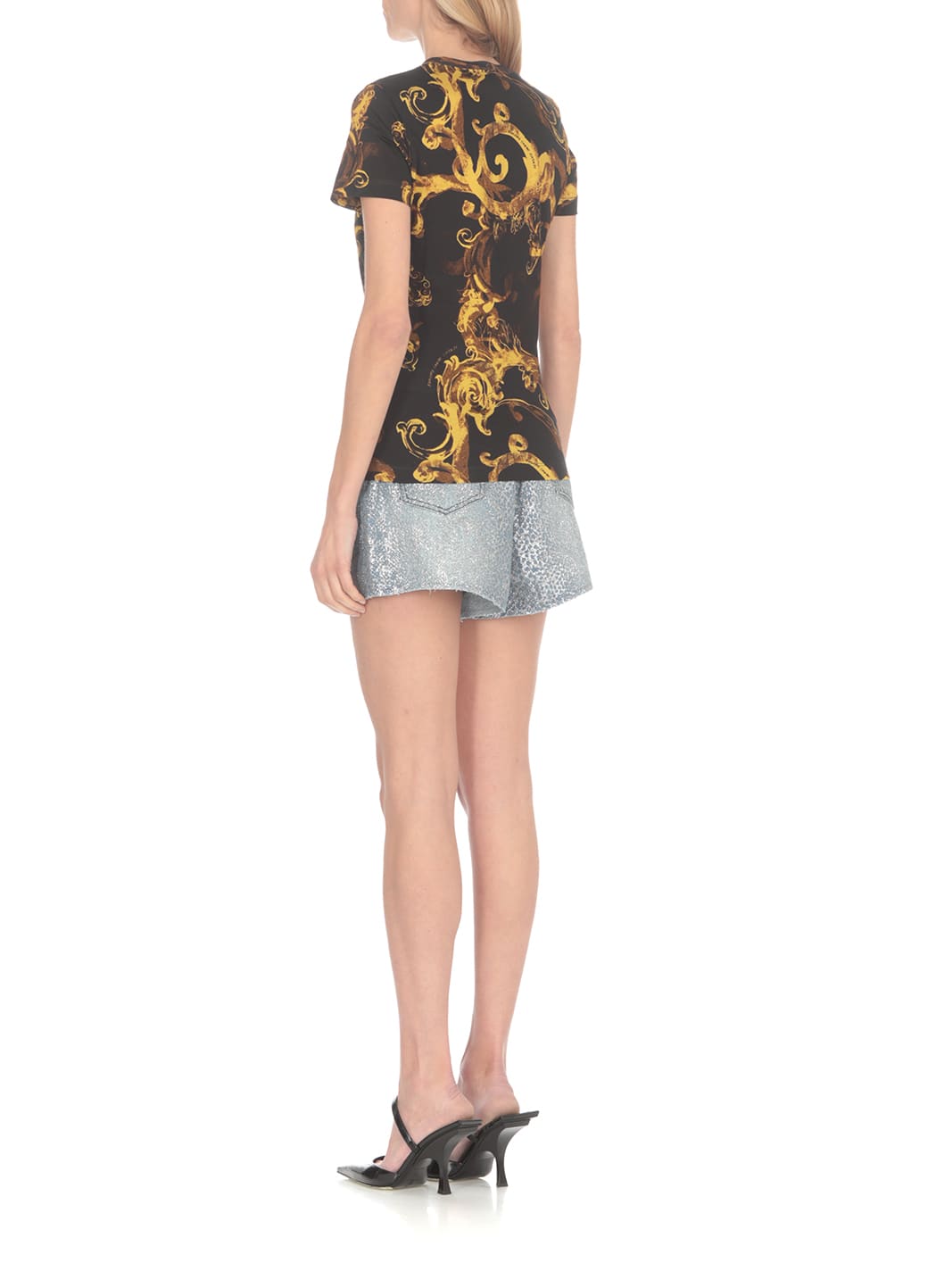 Versace Jeans Couture T-shirt With Logo In Black
