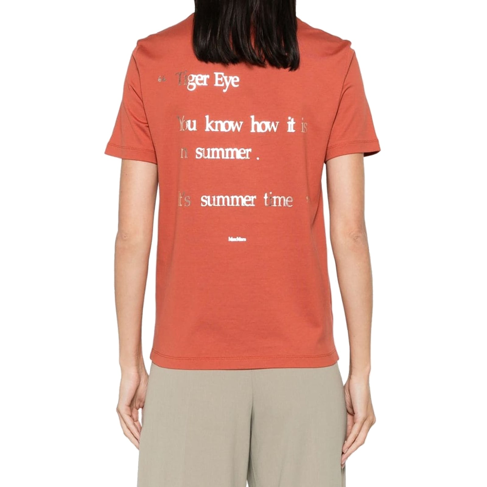 Shop 's Max Mara S Orlanda Cotton T-shirt In Orange