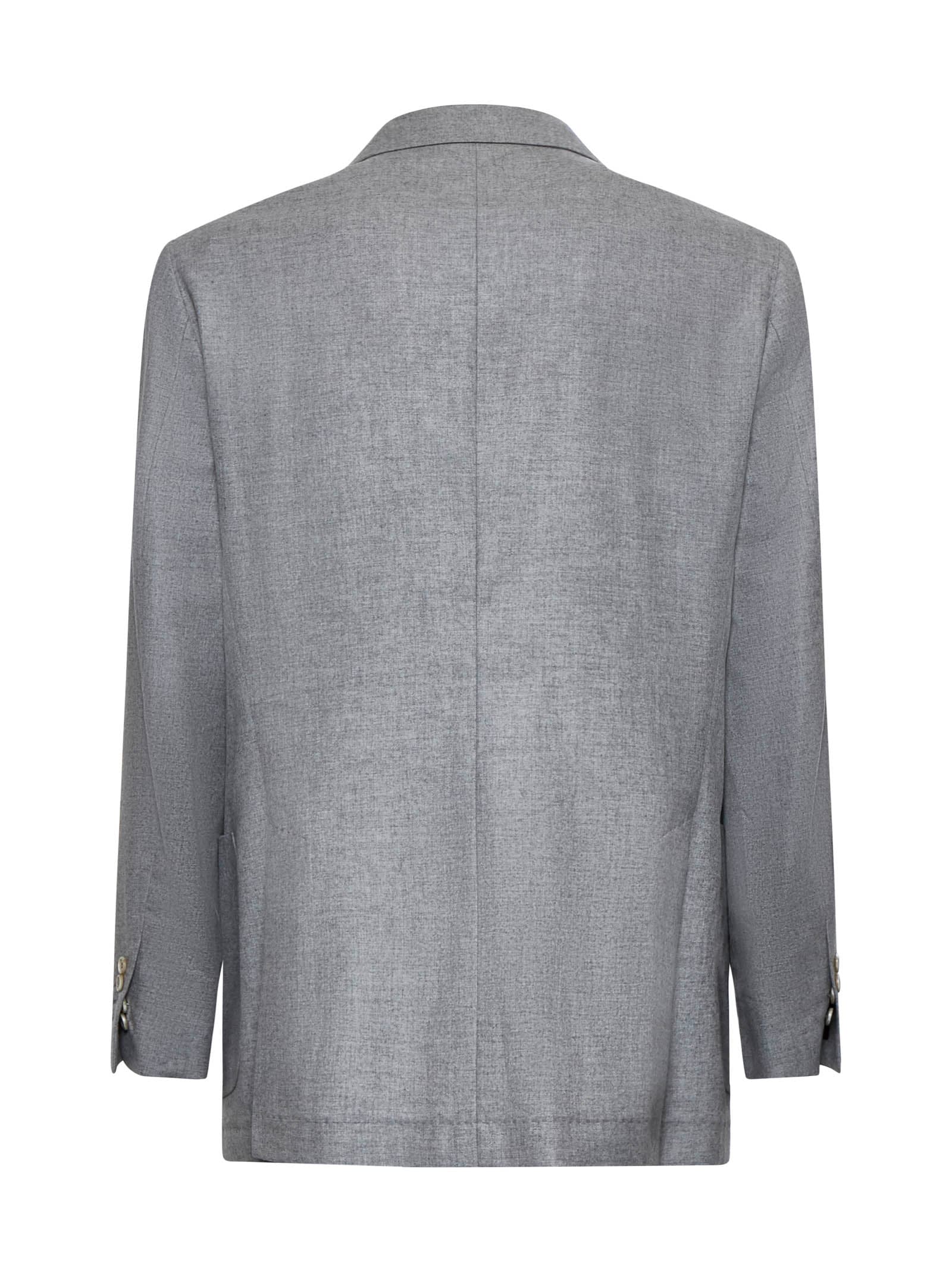 Shop Brunello Cucinelli Blazer In Grey