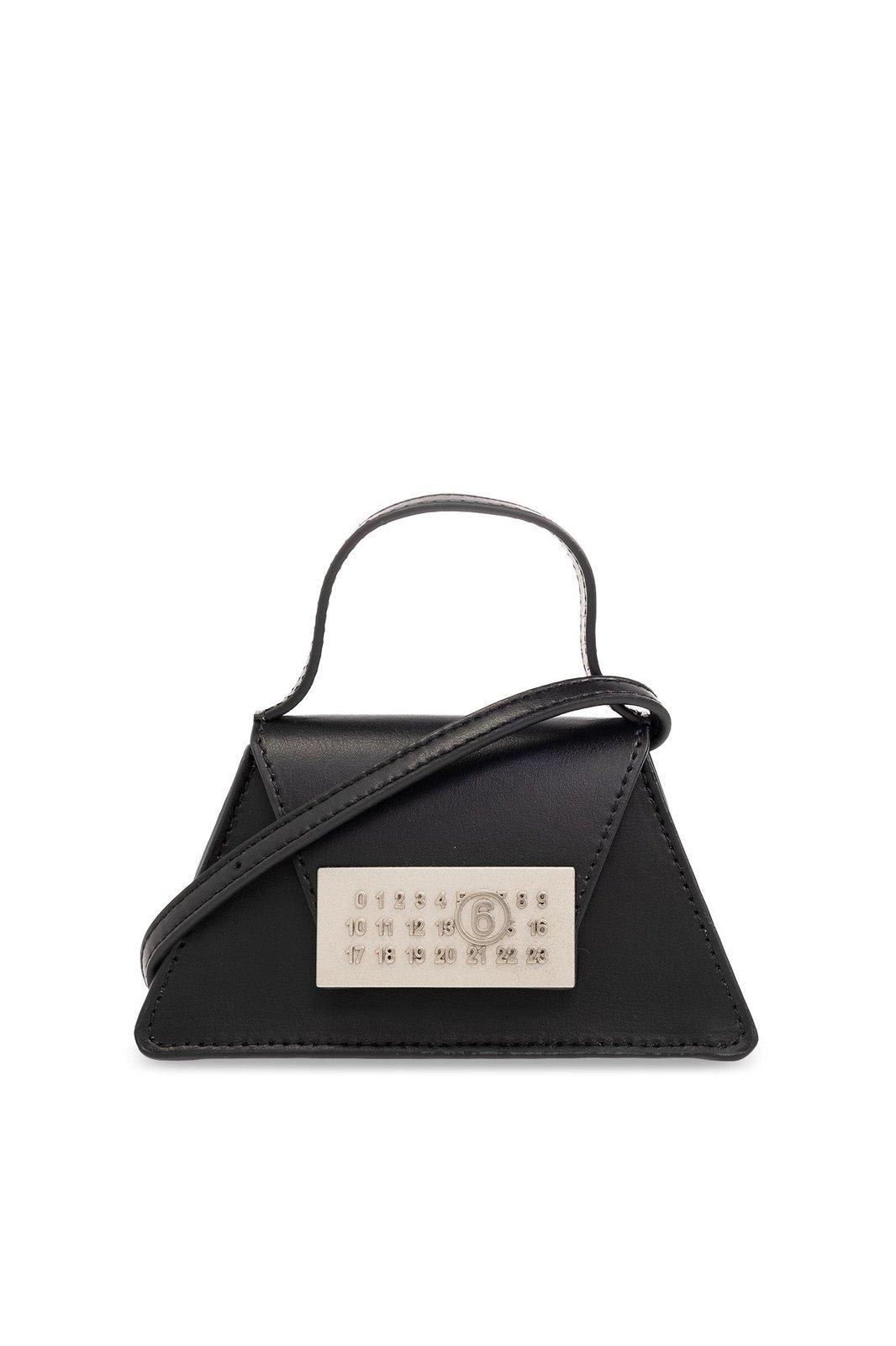 Shop Mm6 Maison Margiela Numeric Mini Top Handle Bag In Black