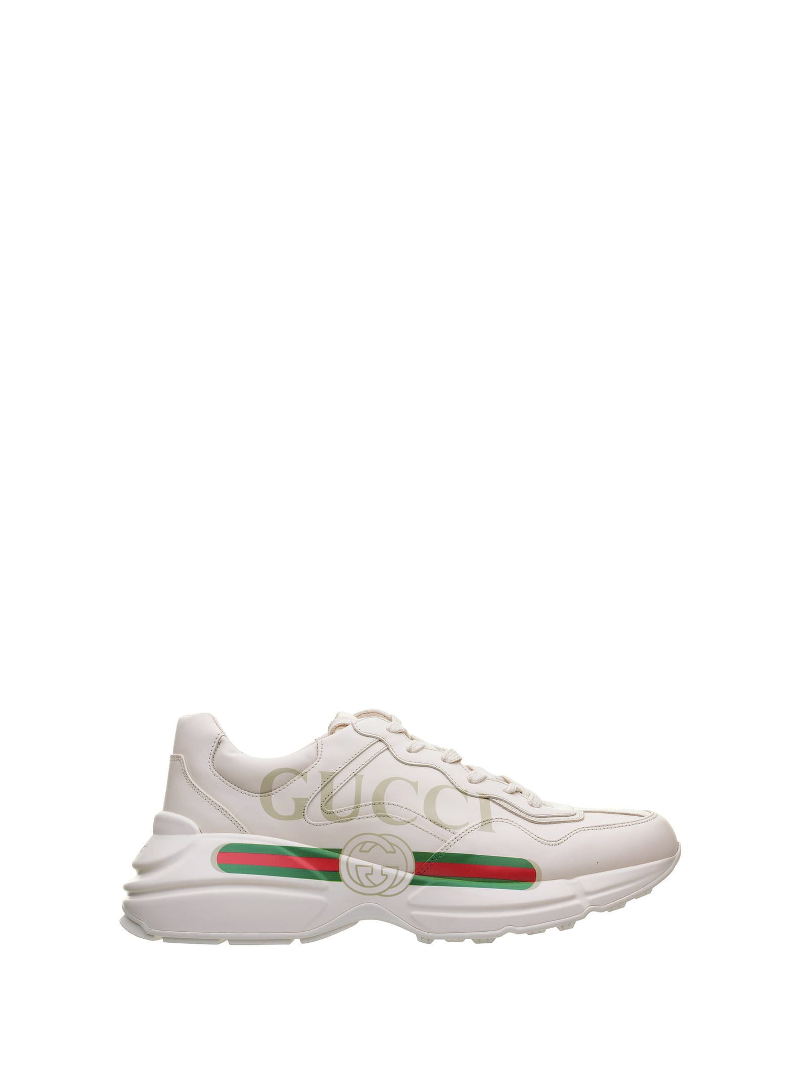 Gucci Rhyton Sneaker With Logo In Ivoire