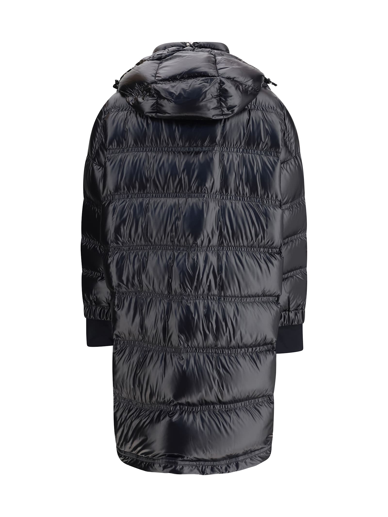 Moncler Rochelairs Long Down Jacket In Black