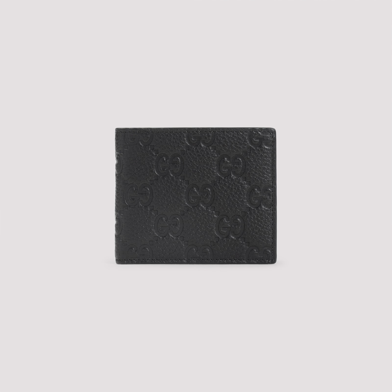 Gucci Gg Rubber-effect Bi-fold Wallet In Black