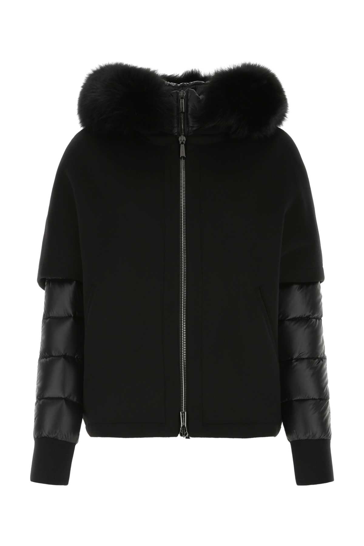 Black Polyester Pegaso Down Jacket