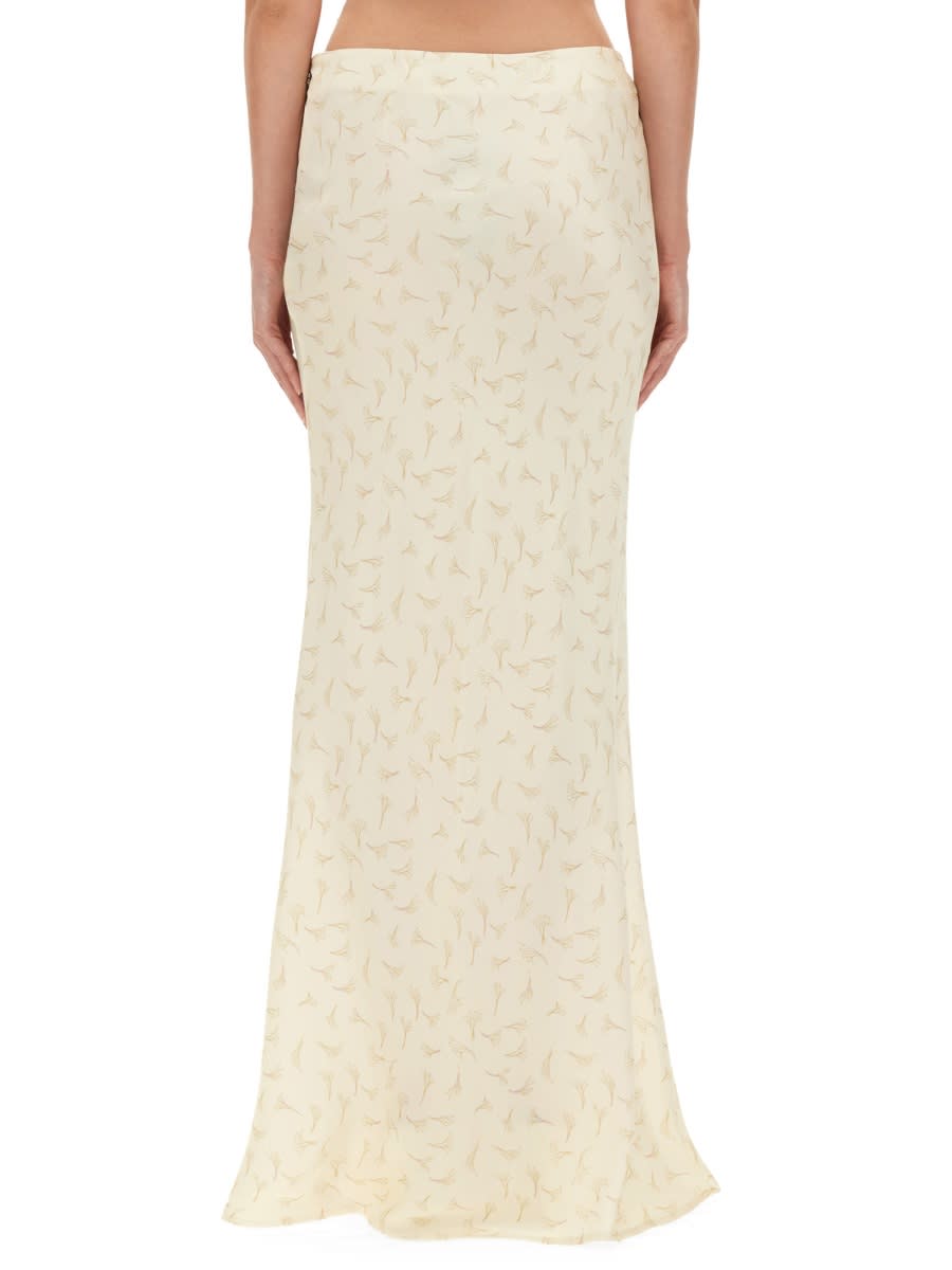 Shop Rotate Birger Christensen Skirt In Satin In Ivory