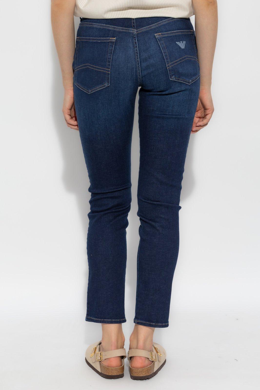 EMPORIO ARMANI LOGO DETAILED SKINNY JEANS
