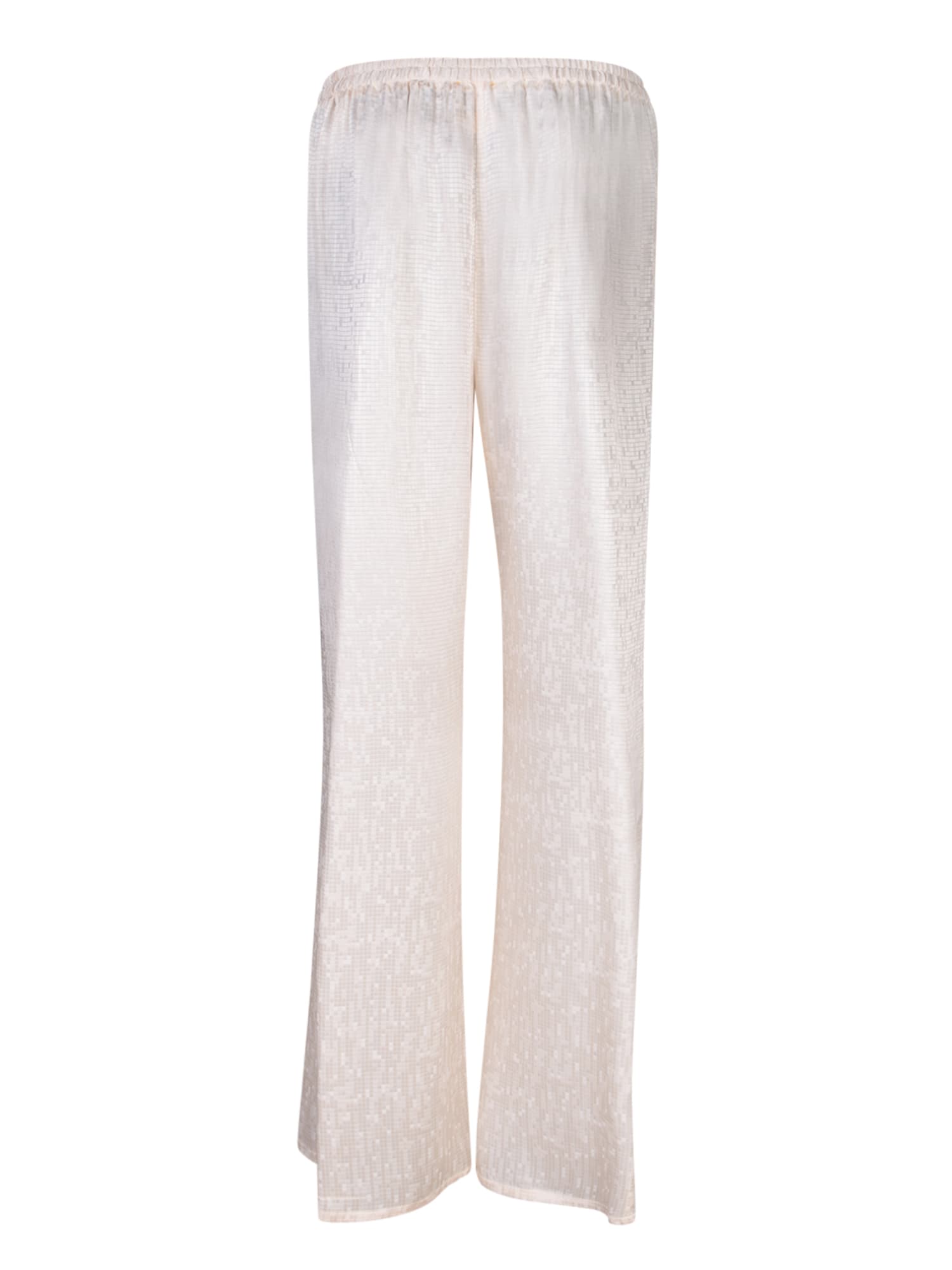 Forte Forte Microdamier Ivory Trousers In White