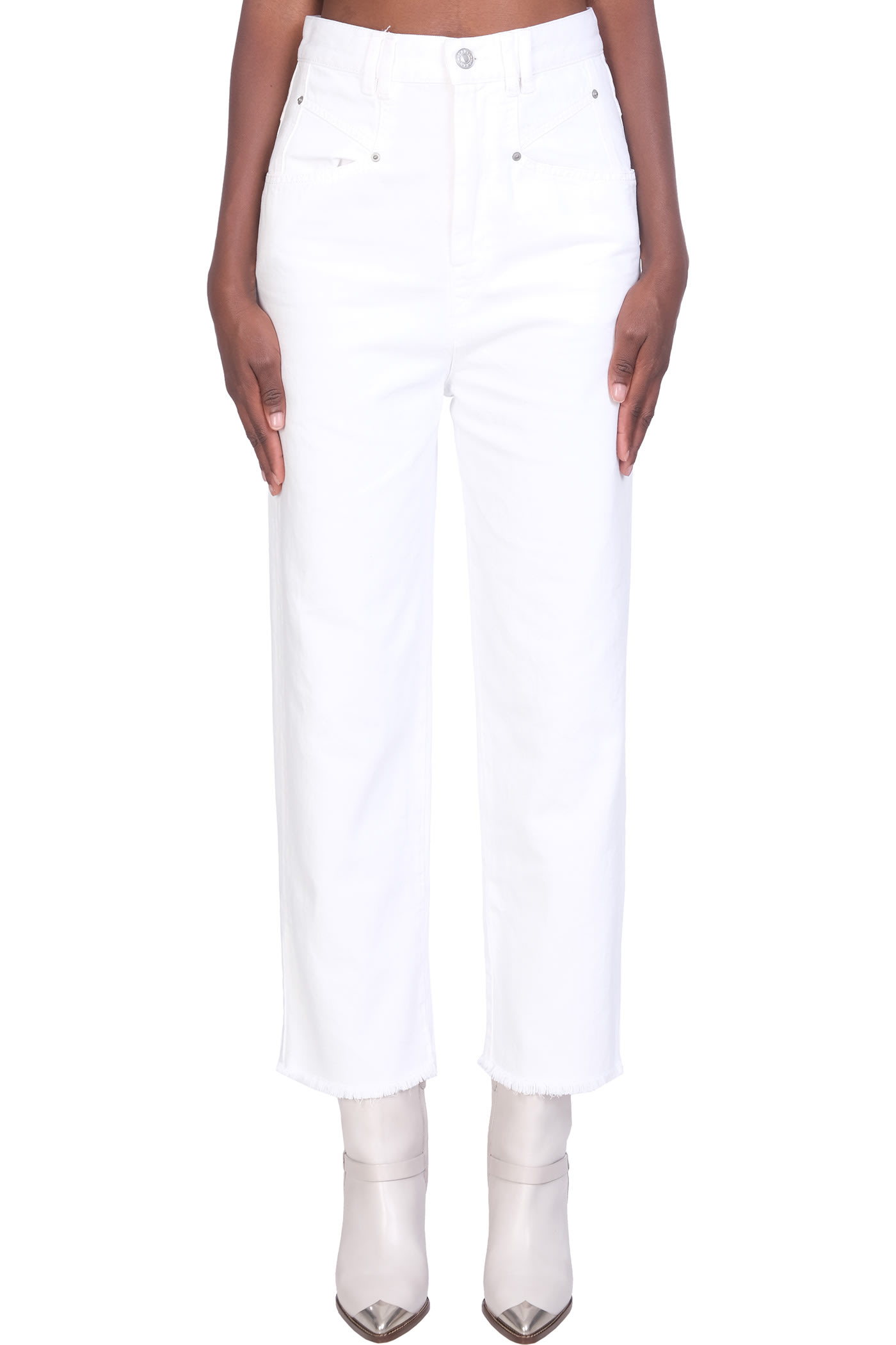 Isabel Marant Diali Jeans In White Denim