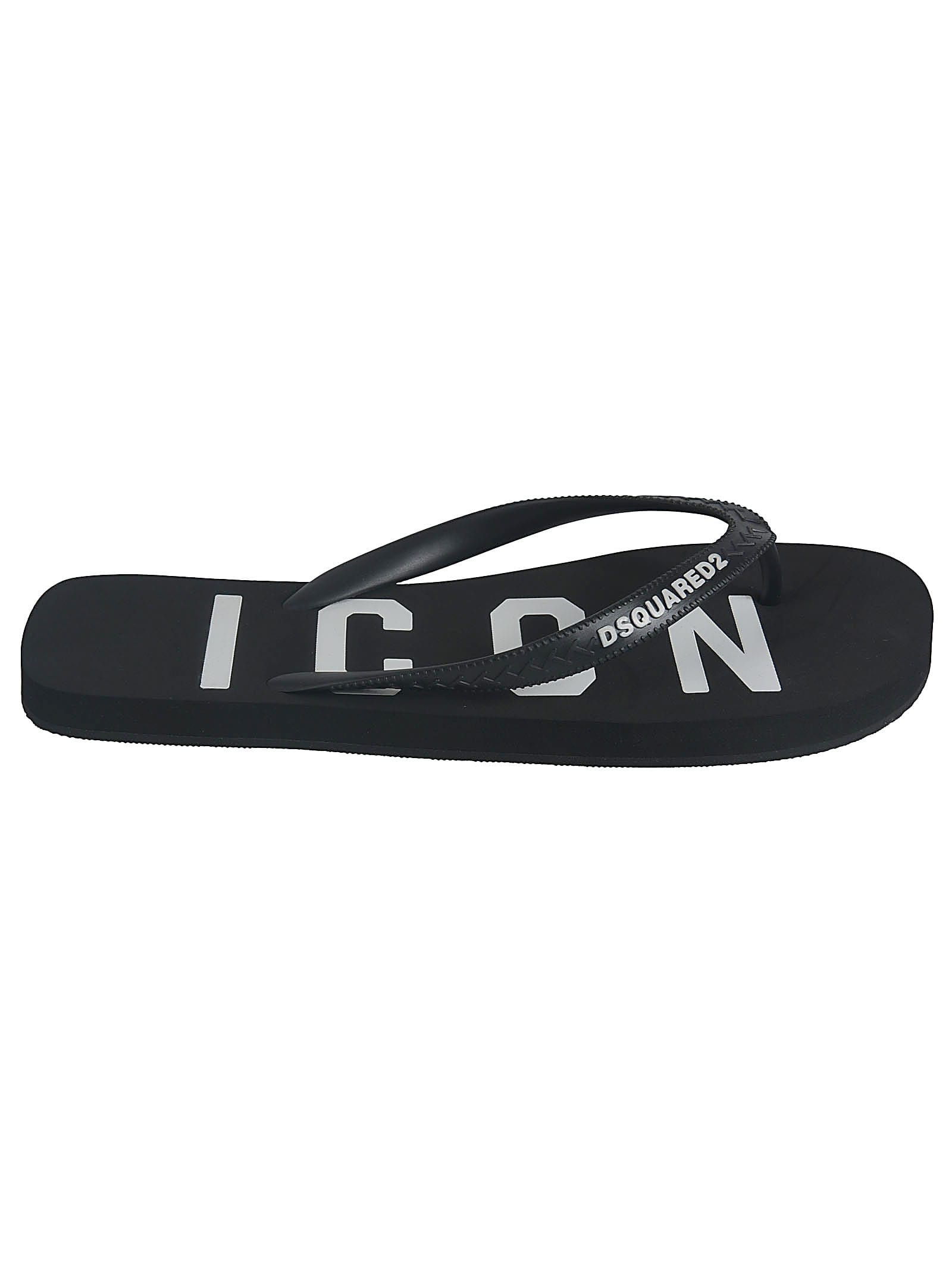 Dsquared2 ICON Printed Flip Flops