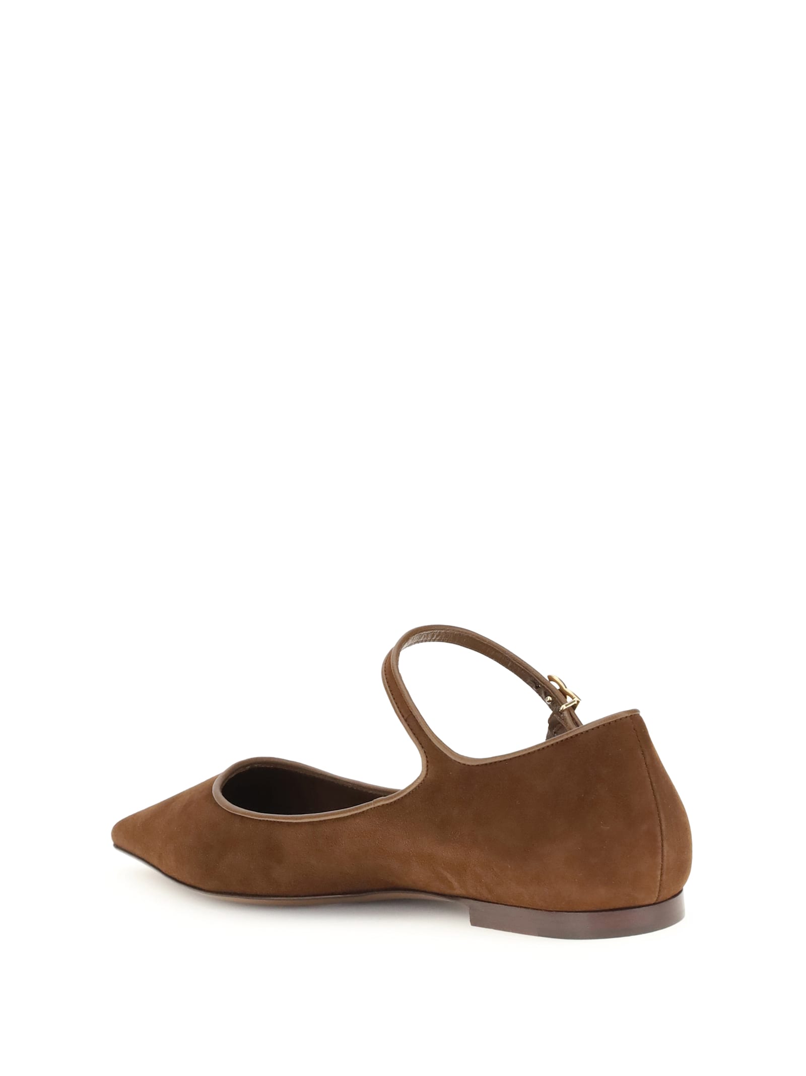 Dolce & Gabbana Women Suede And Nappa Leather Ballerinas In Brown