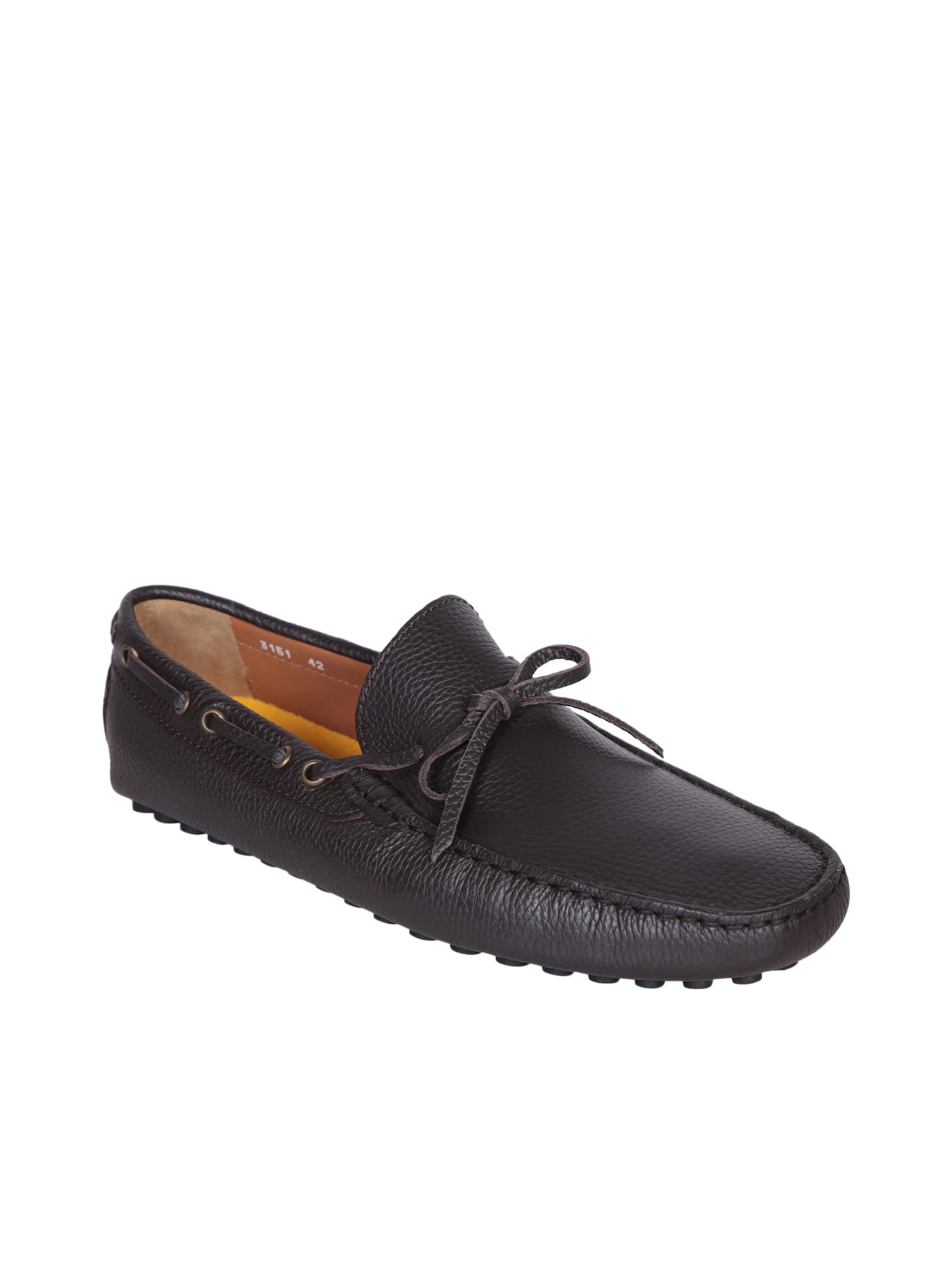 Shop Doucal's Rubbers Brown Loafer