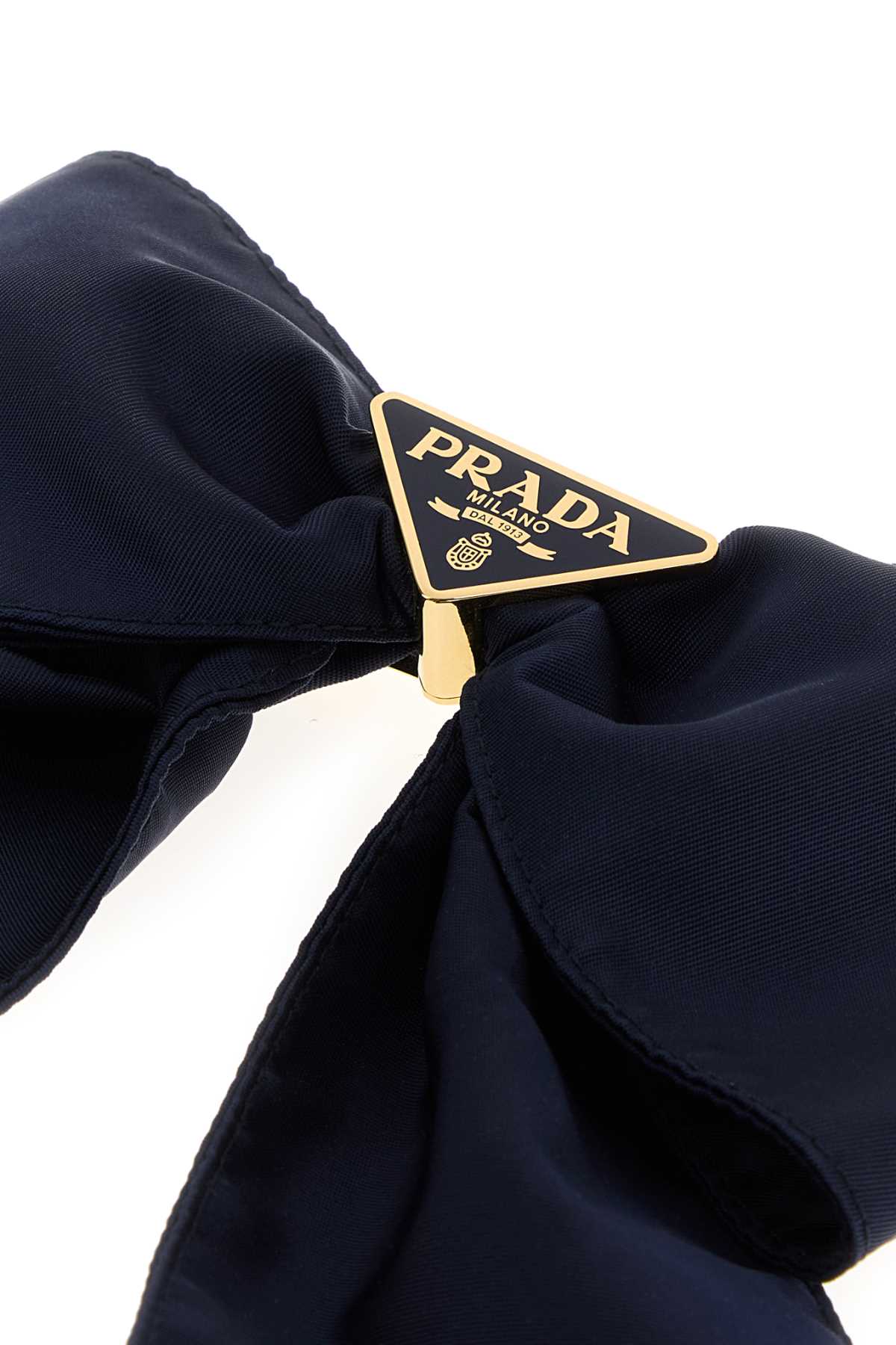 Prada Navy Blue Nylon Hair Clip In Blue