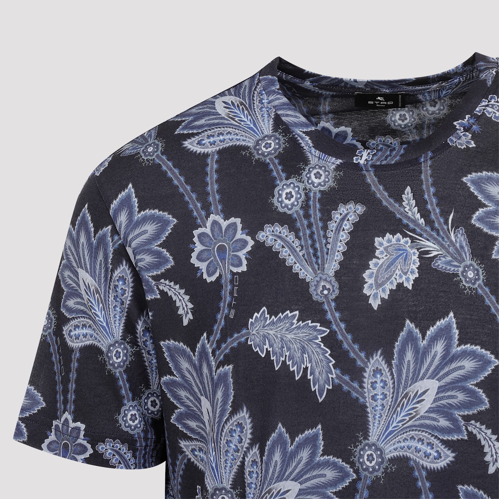 Shop Etro Roma Tshirt In F.do Blu