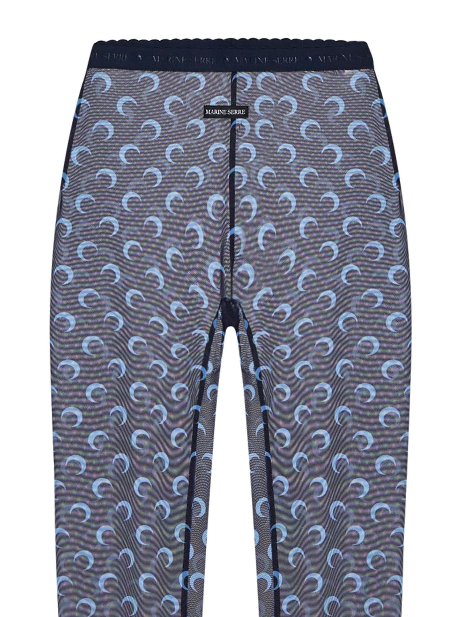 Shop Marine Serre Pants In Blue