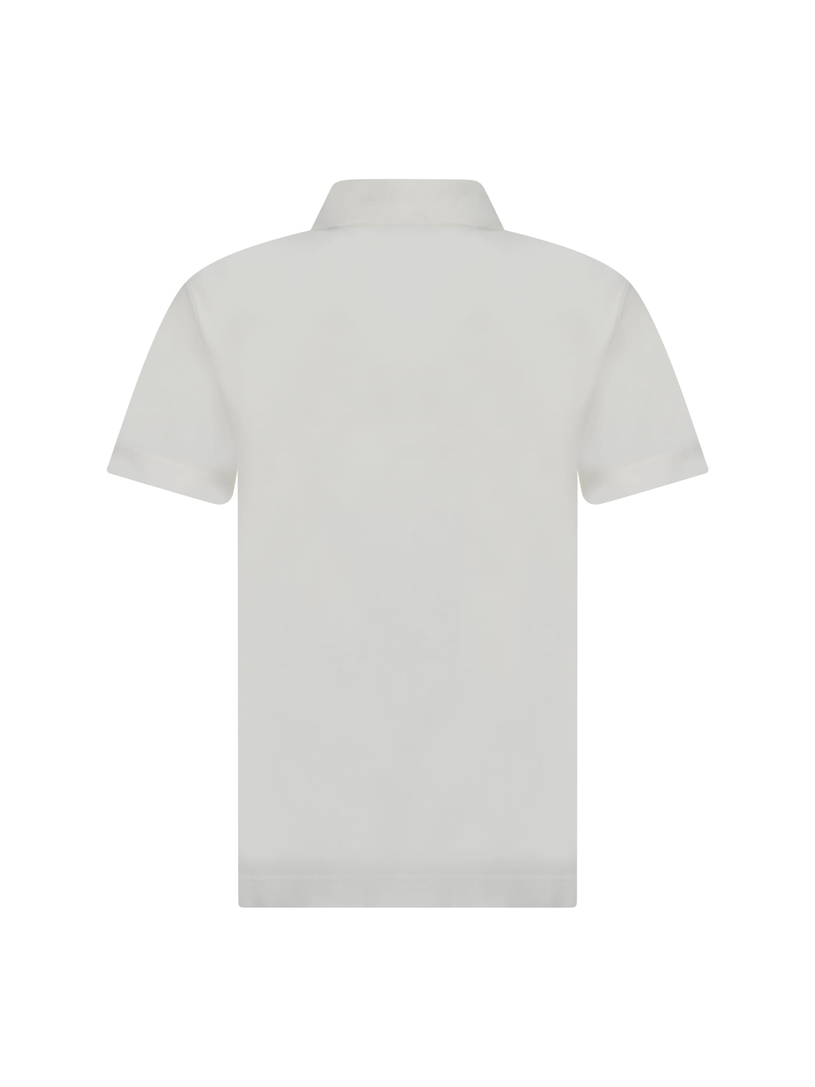 Shop Burberry Jwear Polo In Chalk