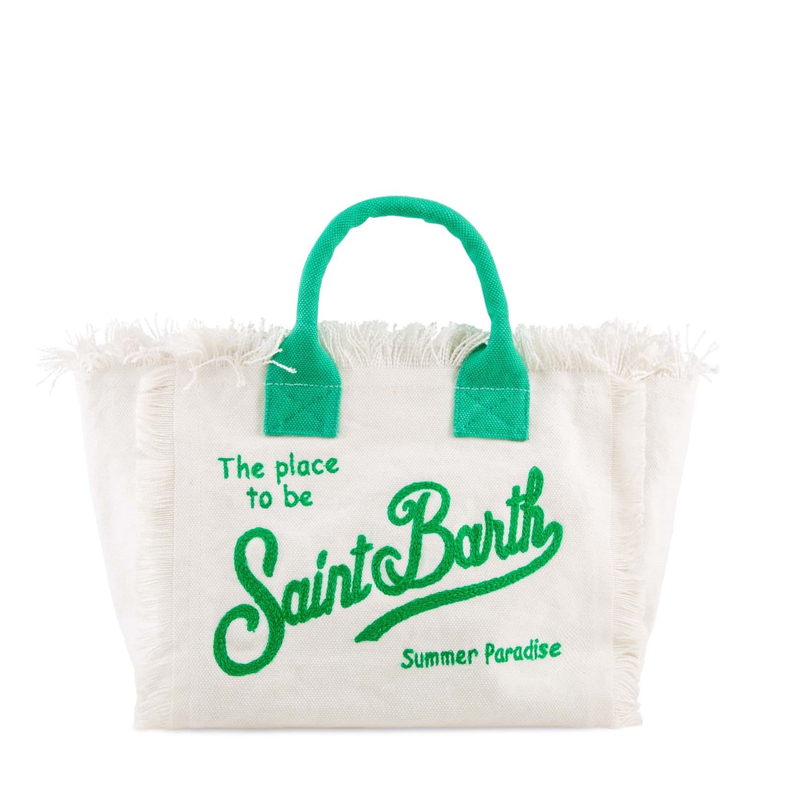 MC2 Saint Barth White Cotton Canvas Bag