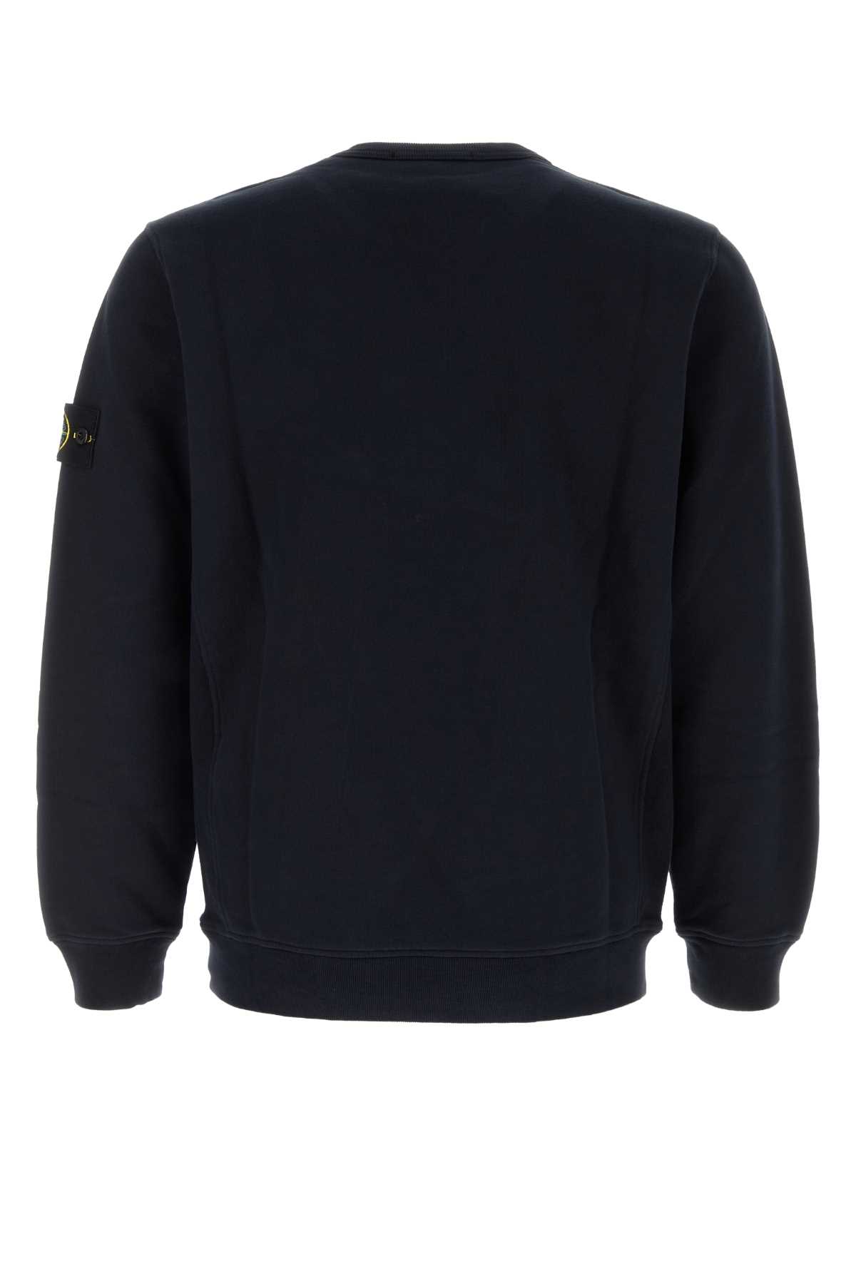 Shop Stone Island Midnight Blue Cotton Sweatshirt In Navyblue