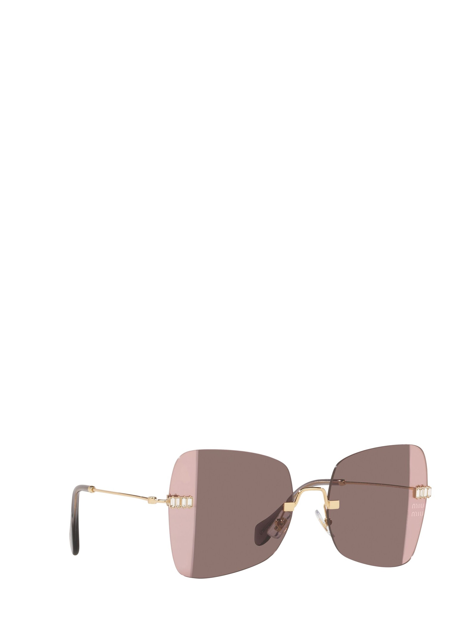 Miu Miu Mu 50ws Pale Gold Female Sunglasses | ModeSens